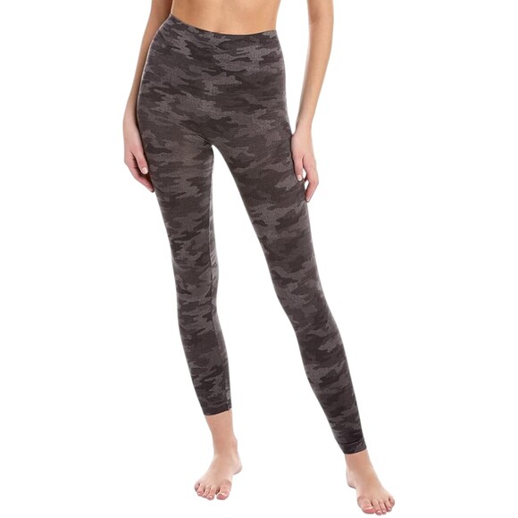 Spanx Black and Gray Camouflage Leggings Size Medium - Picture 1 of 9